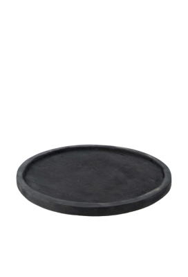 Dienblad rond paulowniahout 28x28x1.5cm 25stuks