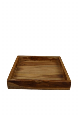 Dienblad teak hout 38x38x6cm 6stuks