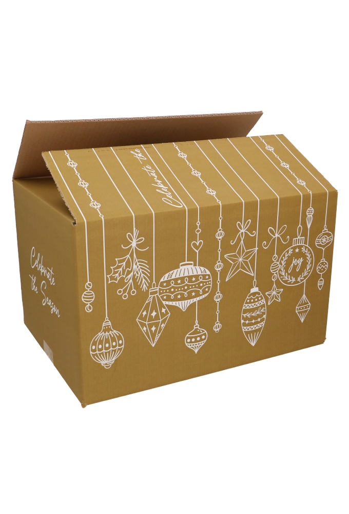 Kerstpakketdozen Celebrate The Season Goud 39x29x17.5cm 15stuks