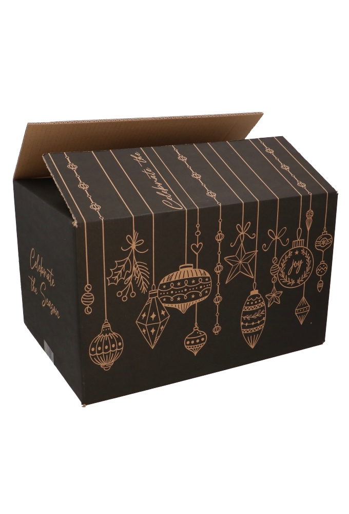 AKTIE Kerstpakketdozen Celebrate The Season Zwart 31x20x14cm 30stuks