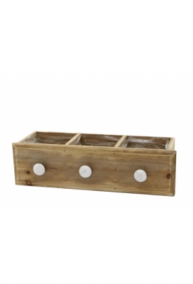 Lade Geschenkbak hout 32x10x9cm Met Plastic Bakje 25stuks