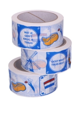 Bedrukt Tape Holland Tape 50mm x 66meter  1 stuk