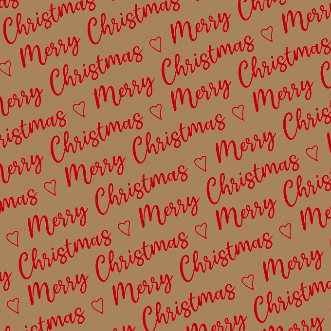 Kerstpapier Kraft Merry Christmas Wishes Kraft Red 30cm x 250meter