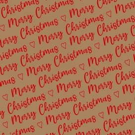 Kerstpapier Kraft Merry Christmas Wishes Kraft Red 40cm x 250meter