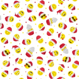 Kerstpapier X-Mas Smileys 30cm x 200meter