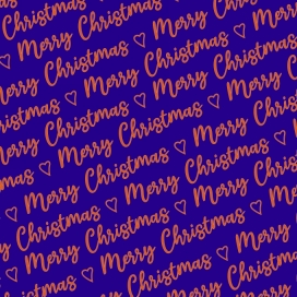 Kerstpapier Merry  Christmas Wishes Blue Copper 60cm x 100meter