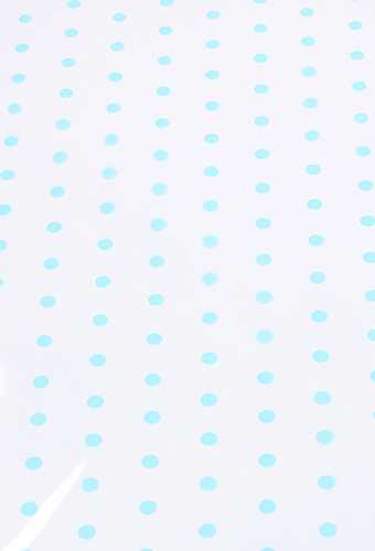 Cadeaufolie Transparant Blauw Dots 70cm x 50meter 35my OP IS OP