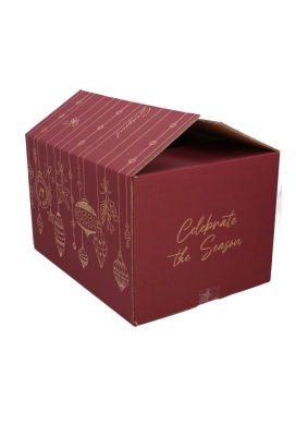 AKTIE Kerstpakketdozen Celebrate The Season Bordeaux 39x29x13cm 15st