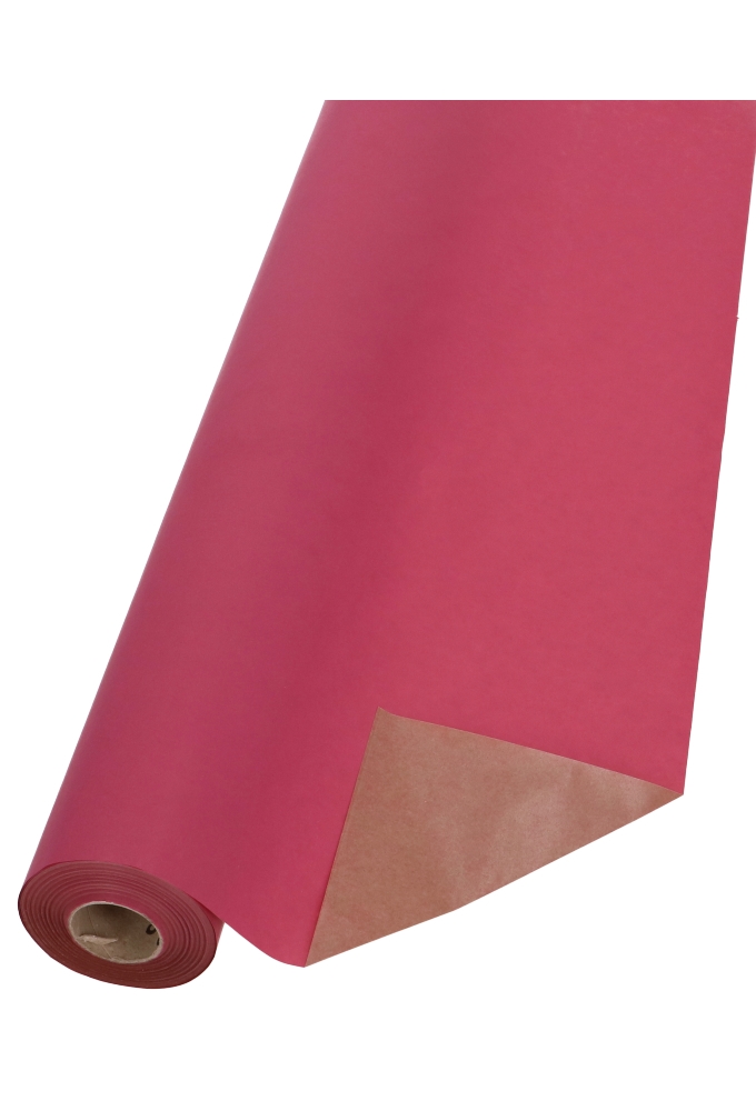 Bio Kraftpapier Bruin Kraft Fuchsia 70cm x 50meter 65gram