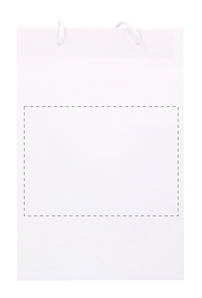 Geschenktas Papier 120GRAM Blanco & Koord 24x9x36cm A4 PLUS 50stuks