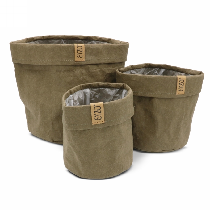 Cadeaumand Sizo Paper bag Mud 13x13cm 48stuks