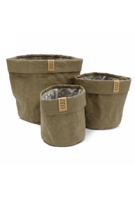 Cadeaumand Sizo Paper bag Mud 13x13cm 48stuks