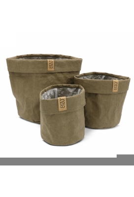 Cadeaumand Sizo Paper bag Mud 15x15cm 24stuks