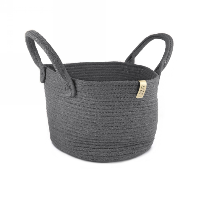 Cadeaumand Sizo Jute Storage Anthracite 28x23cm 8stuks