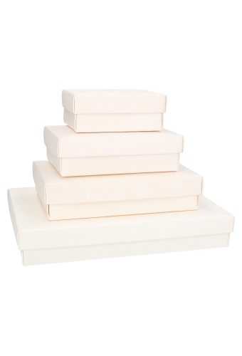 Luxe Kadodoosje & Deksel Bruno CREME Wit 9.5x6.5x3.5cm 300gr10stuks