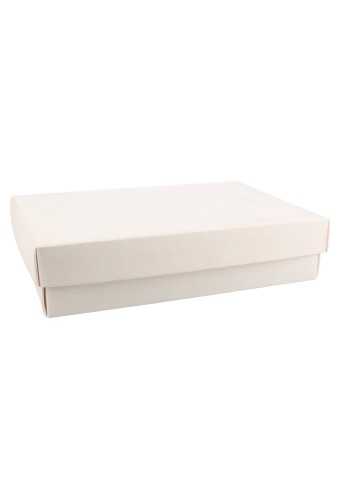 Luxe Kadodoosje & Deksel Bruno CREME Wit 16.5x11x3.5cm 300gr10stuks