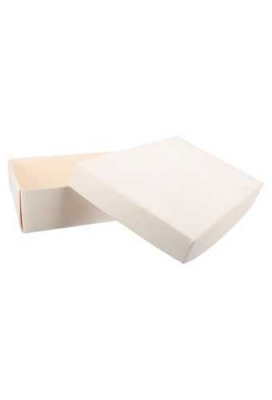 Luxe Kadodoosje & Deksel Bruno CREME Wit 16.5x11x3.5cm 300gr10stuks