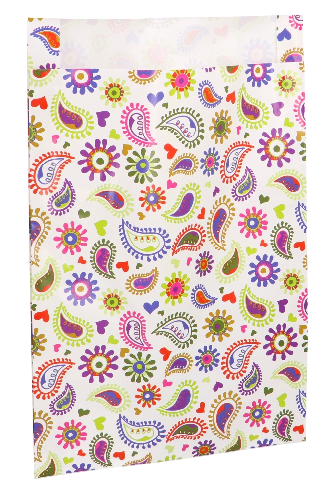 Kadozakjes Paisley patroon  Zijvouw 25x4x34cm 100 stuks