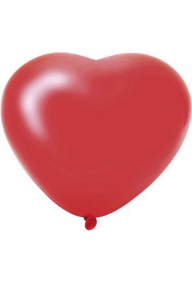 Ballonnen Hart Rood 30cm Latex 50stuks