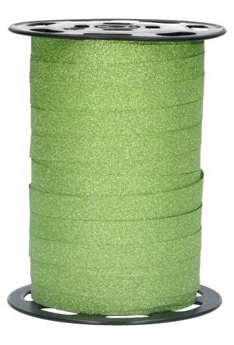 Krullint Glitter Groen 10mm x 100 meter