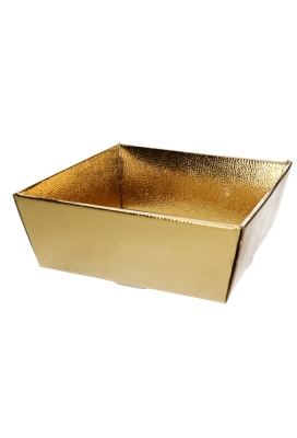 Geschenkdoos Korf Sesia Leer Look Goud 21x21x9cm 50stuks