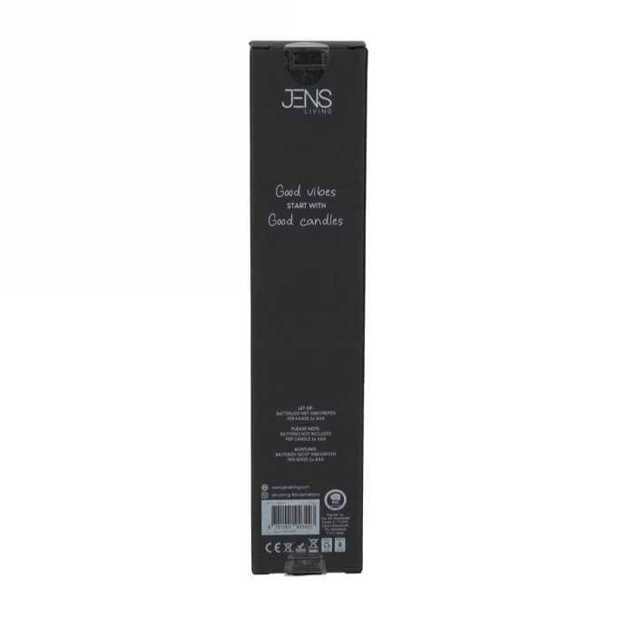 Jens Living Led Dinerkaars Ribbel Grijs Zwart set van 2st 2x2x24cm 1st