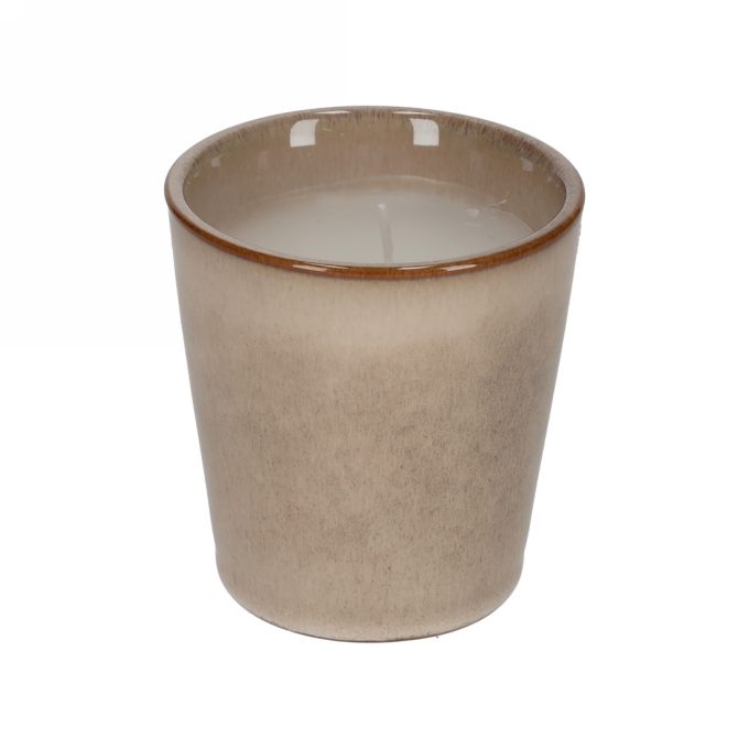 Jens Living Mok Kaars Taupe 7.8x7.8x8cm 1stuks Jens Living Mok Kaars Taupe 7.8x7.8x8cm 1stuks