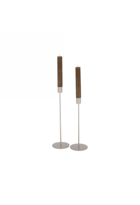 Jens Living Kandelaar Finn Grijs set van 2stuks 8x8x30cm 1stuks Jens Living Kandelaar Finn Grijs set van 2stuks 8x8x30cm 1stuks