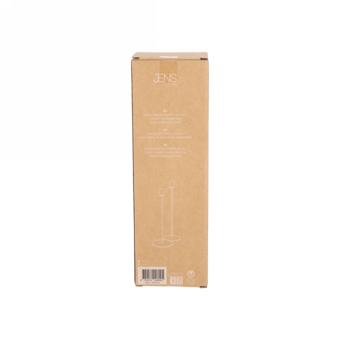 Jens Living Kandelaar Finn Grijs set van 2stuks 8x8x30cm 1stuks Jens Living Kandelaar Finn Grijs set van 2stuks 8x8x30cm 1stuks