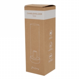 Jens Living Kandelaar Tess Wit 9x9x28.5cm 1stuks Jens Living Kandelaar Tess Wit 9x9x28.5cm 1stuks