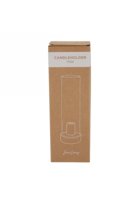 Jens Living Kandelaar Tess Wit 9x9x28.5cm 1stuks Jens Living Kandelaar Tess Wit 9x9x28.5cm 1stuks