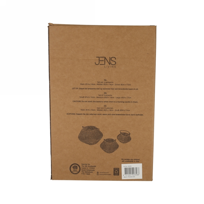 JENS Living Lantaarns Lex Groen  & 3 1stuks