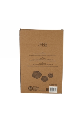 JENS Living Lantaarns Lex Grijs  & 3 1stuks