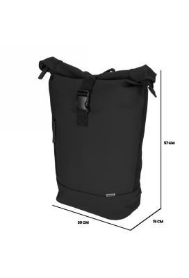 Norlander Dull Pu Rol Rugtas 2.0 Zwart 30x15x57cm 1stuks Norlander Dull Pu Rol Rugtas 2.0 Zwart 30x15x57cm 1stuks