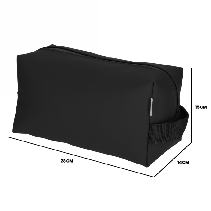 Norlander Dull Pu Toilettas 2.0 Zwart 28x14x15cm 1stuks