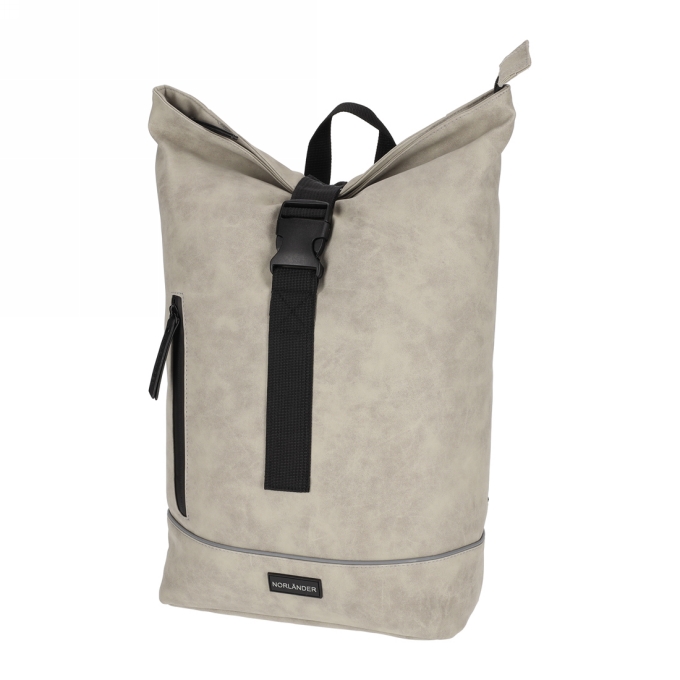 Norlander Nubuck Urban Rugtas Taupe 30x16x49cm 1stuks