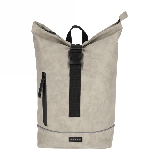 Norlander Nubuck Urban Rugtas Taupe 30x16x49cm 1stuks