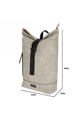 Norlander Nubuck Urban Rugtas Taupe 30x16x49cm 1stuks