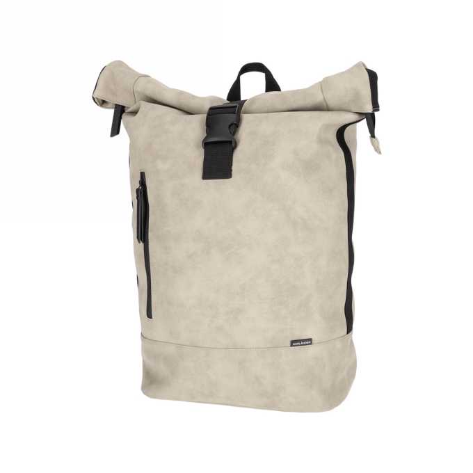 Norlander Nubuck Rol Rugtas Taupe 30x15x57cm 1stuks