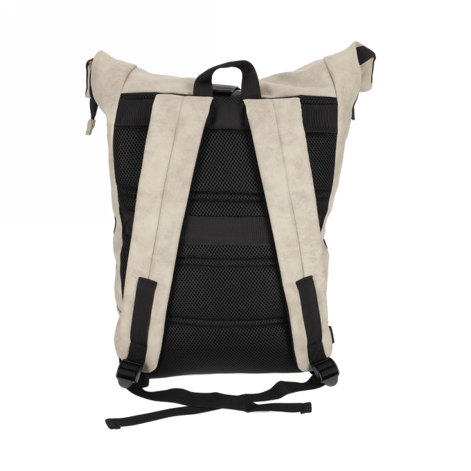 Norlander Nubuck Rol Rugtas Taupe 30x15x57cm 1stuks