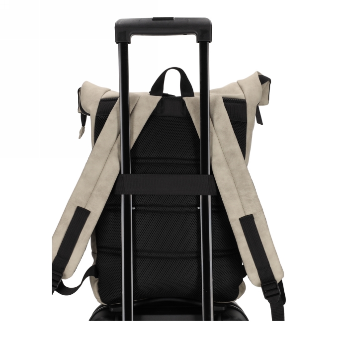 Norlander Nubuck Rol Rugtas Taupe 30x15x57cm 1stuks