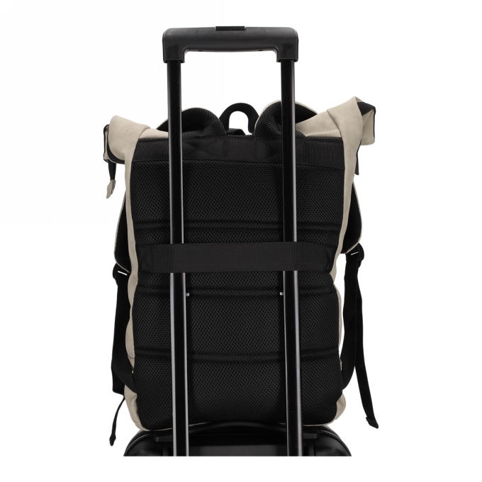 Norlander Nubuck Rol Rugtas Taupe 30x15x57cm 1stuks