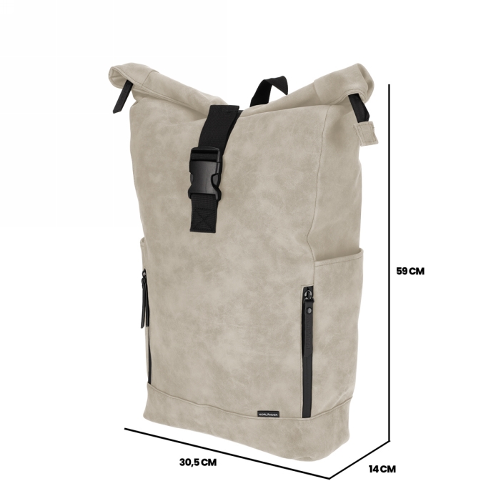 Norlander Nubuck Fiets Rugtas Taupe 30x14x56cm 1stuks