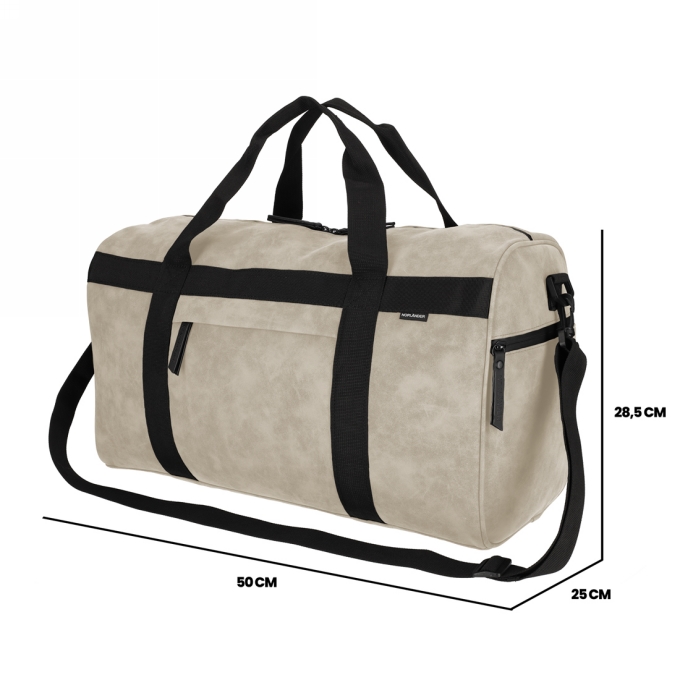 Norlander Nubuck Sporttas Taupe 50x26x30cm 1stuks Norlander Nubuck Sporttas Taupe 50x26x30cm 1stuks