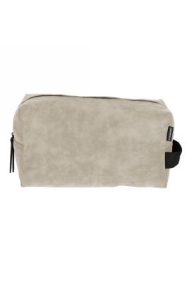 Norlander Nubuck Toilettas Taupe 28x14.5x15cm 1stuks Norlander Nubuck Toilettas Taupe 28x14.5x15cm 1stuks