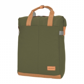 Norlander Shopper Rugtas Austin Groen 30x14x40cm 1stuks Norlander Shopper Rugtas Austin Groen 30x14x40cm 1stuks