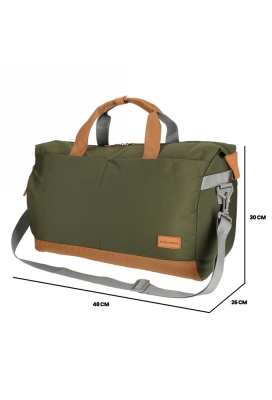 Norlander Weekendtas Austin Groen 48x26x30cm 1stuks Norlander Weekendtas Austin Groen 48x26x30cm 1stuks