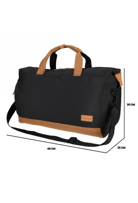 Norlander Weekendtas Austin Zwart 48x26x30cm 1stuks Norlander Weekendtas Austin Zwart 48x26x30cm 1stuks