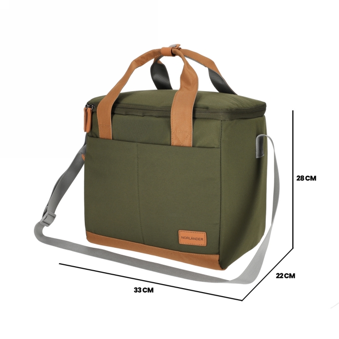 Norlander Koeltas Austin Groen 33x22x28cm 1stuks Norlander Koeltas Austin Groen 33x22x28cm 1stuks