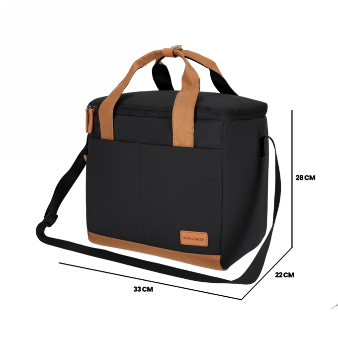 Norlander Koeltas Austin Zwart 33x22x28cm 1stuks Norlander Koeltas Austin Zwart 33x22x28cm 1stuks